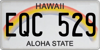 HI license plate EQC529