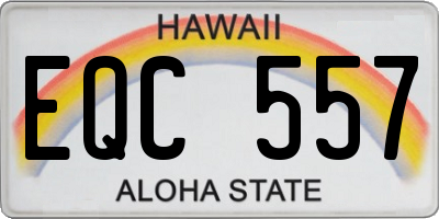 HI license plate EQC557