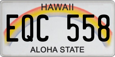 HI license plate EQC558