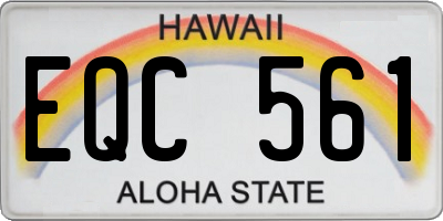HI license plate EQC561