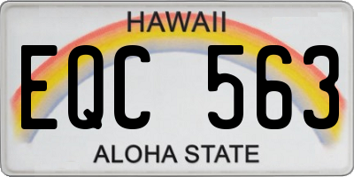 HI license plate EQC563
