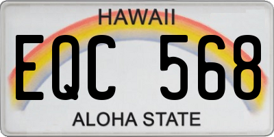 HI license plate EQC568