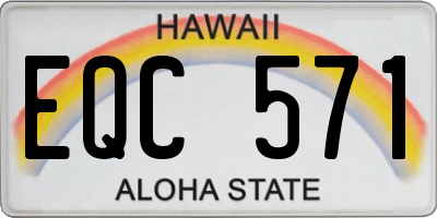 HI license plate EQC571