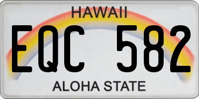 HI license plate EQC582