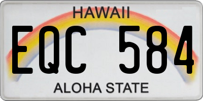 HI license plate EQC584