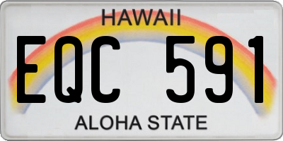 HI license plate EQC591
