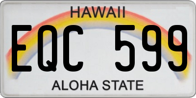 HI license plate EQC599