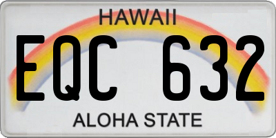 HI license plate EQC632