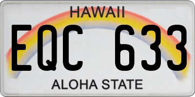 HI license plate EQC633