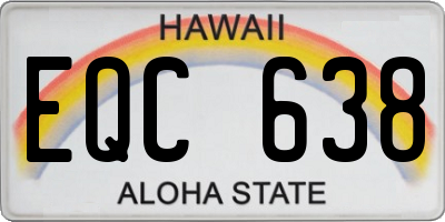 HI license plate EQC638