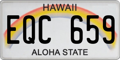 HI license plate EQC659