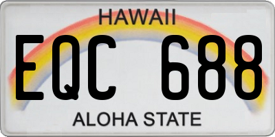 HI license plate EQC688