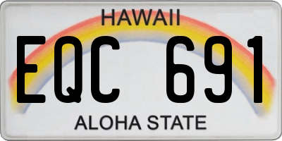 HI license plate EQC691