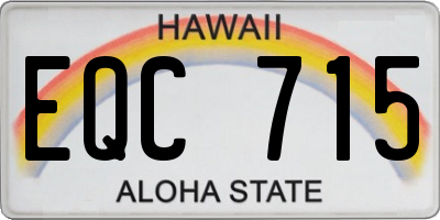 HI license plate EQC715