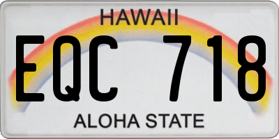 HI license plate EQC718