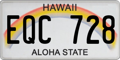HI license plate EQC728