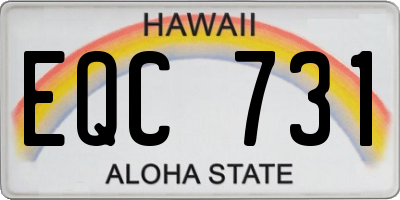 HI license plate EQC731