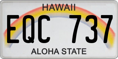 HI license plate EQC737