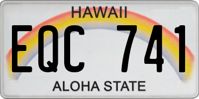 HI license plate EQC741