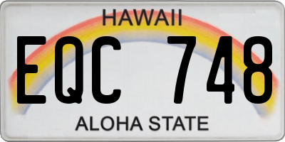 HI license plate EQC748