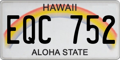 HI license plate EQC752