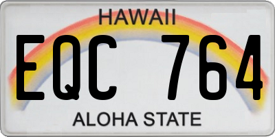 HI license plate EQC764