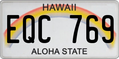 HI license plate EQC769