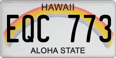 HI license plate EQC773