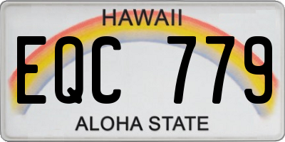 HI license plate EQC779