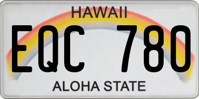HI license plate EQC780