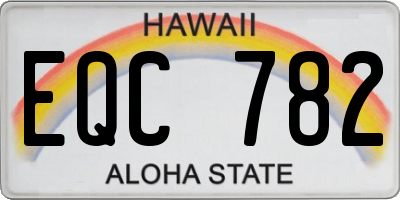 HI license plate EQC782