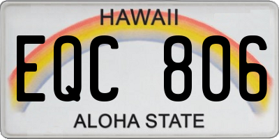 HI license plate EQC806