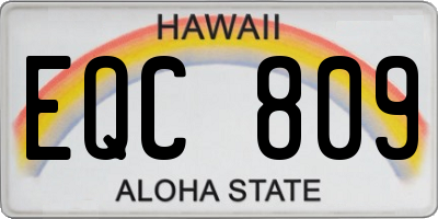 HI license plate EQC809