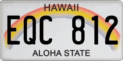 HI license plate EQC812