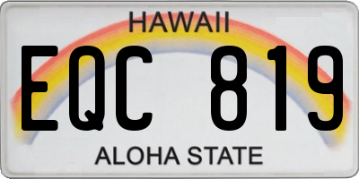 HI license plate EQC819