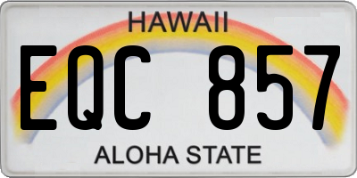 HI license plate EQC857