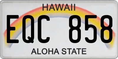 HI license plate EQC858