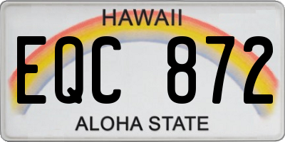HI license plate EQC872
