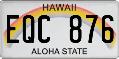 HI license plate EQC876