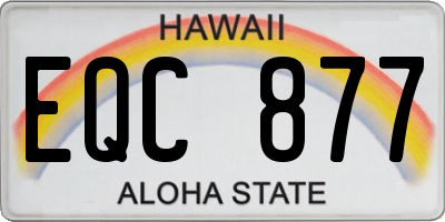 HI license plate EQC877