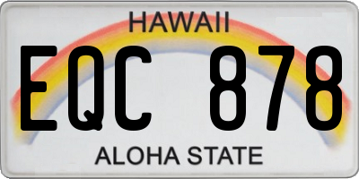 HI license plate EQC878