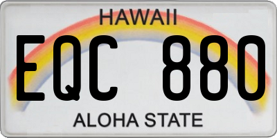 HI license plate EQC880