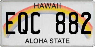HI license plate EQC882