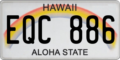 HI license plate EQC886
