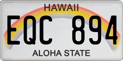 HI license plate EQC894