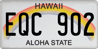 HI license plate EQC902