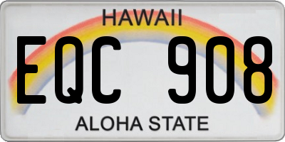 HI license plate EQC908