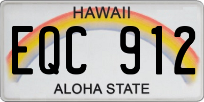 HI license plate EQC912