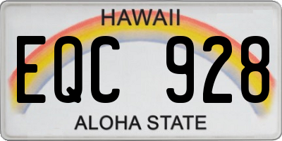 HI license plate EQC928