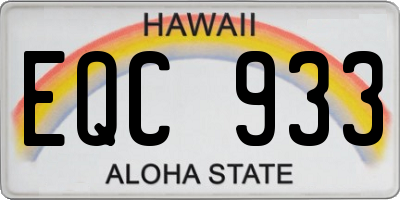 HI license plate EQC933